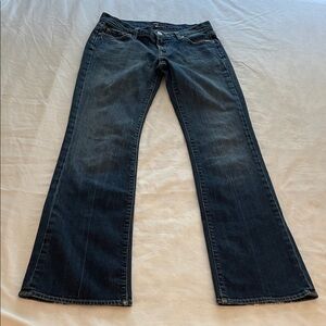 7 For All Mankind Dark Blue Boot Cut Jeans
